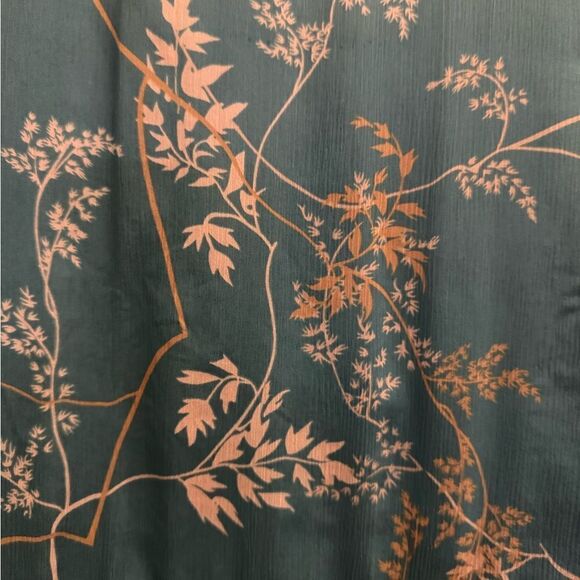 Vintage ECI Size Medium Silk V Neck Chinese Mandarin Collar Babydoll Blouse - Picture 11 of 14